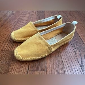 Castener Flat Espadrilles, Yellow Canvas, Women’s Size 6.5US 37EUR 4UK